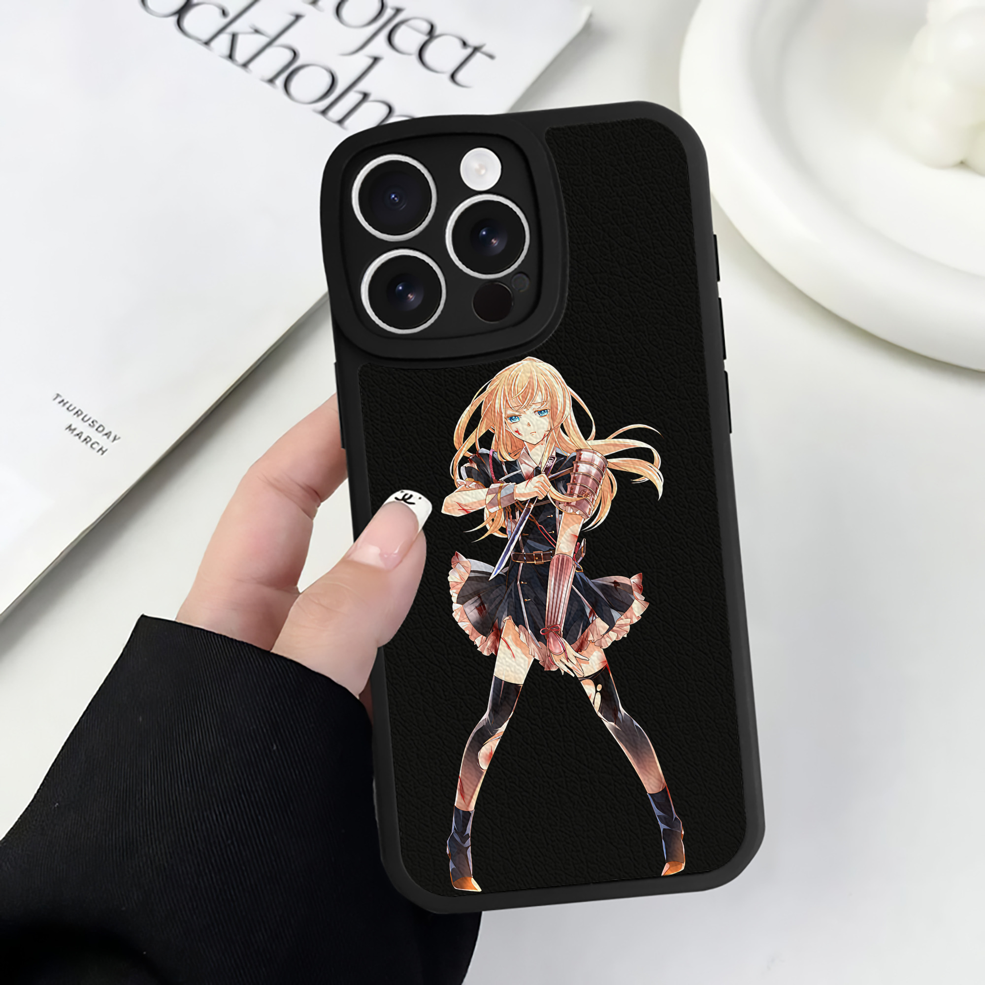（画像用） 刀剣乱舞 Touken Ranbu 【iPhone 16シリーズ対応】シリコンスマホケース（レザー調） 材質：シリコン